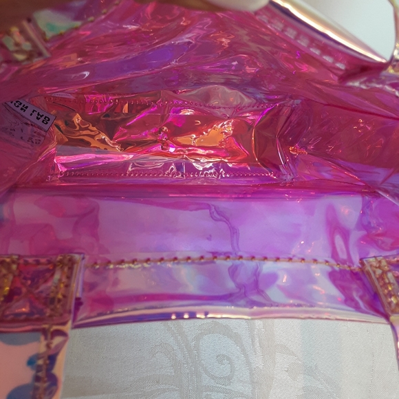 Design Lab Pink Holographic Party Tote - Picture 5 of 6